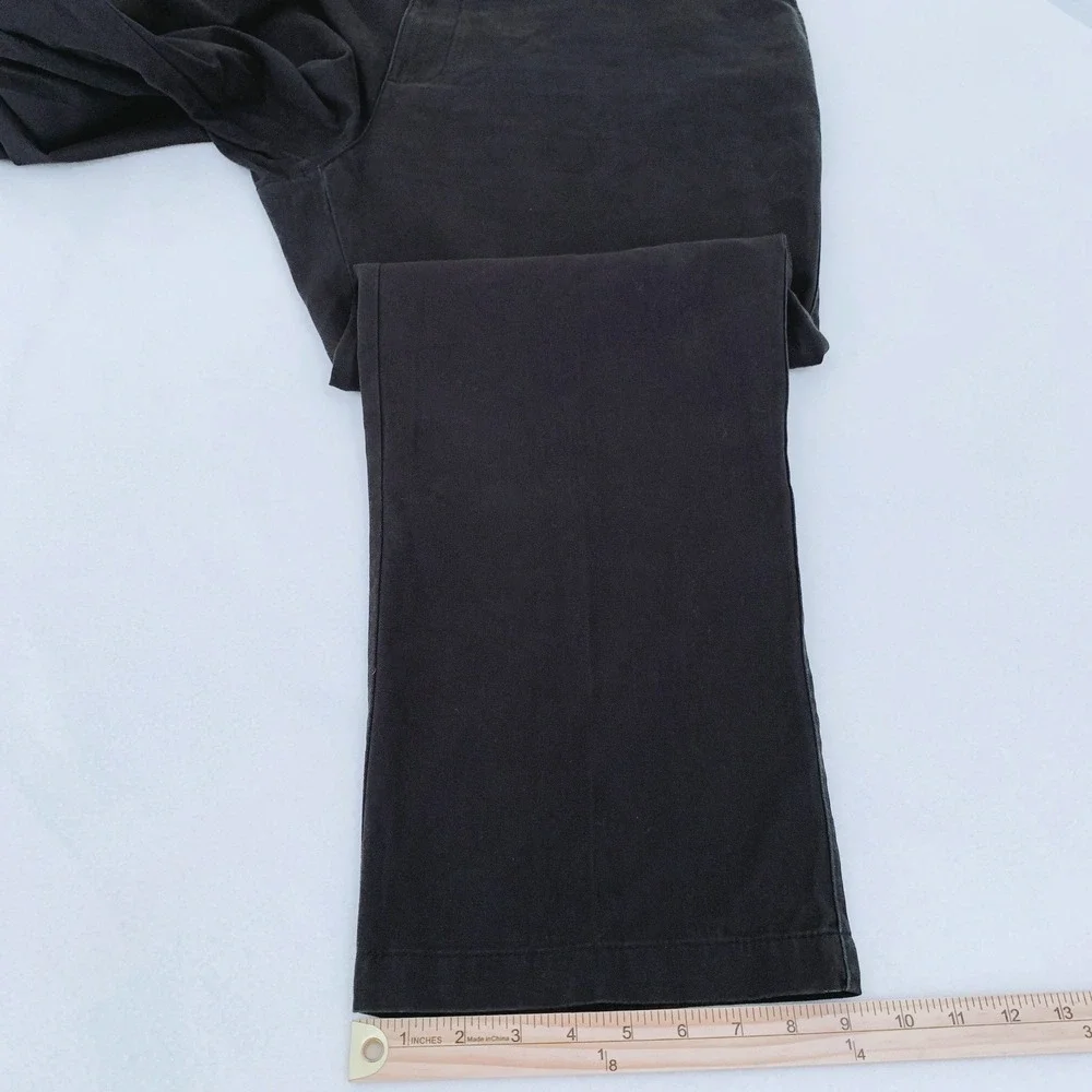 HB Harbor Bay Chino Waist-Relaxer Pants Men 46x32 Black Straight Leg Flat Front